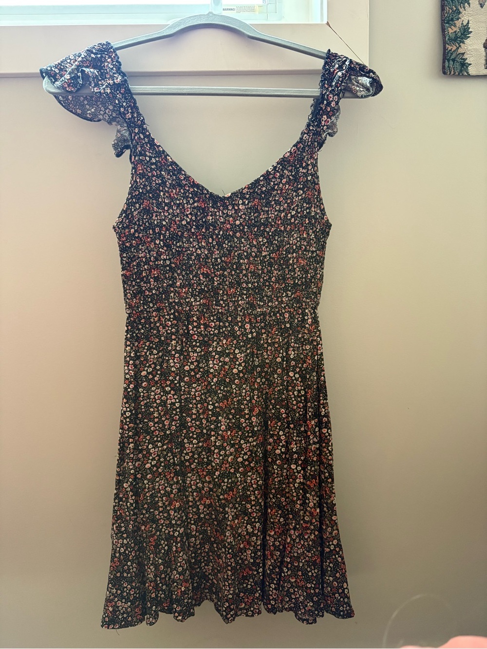 Floral Summer Dress with Ruffle Straps